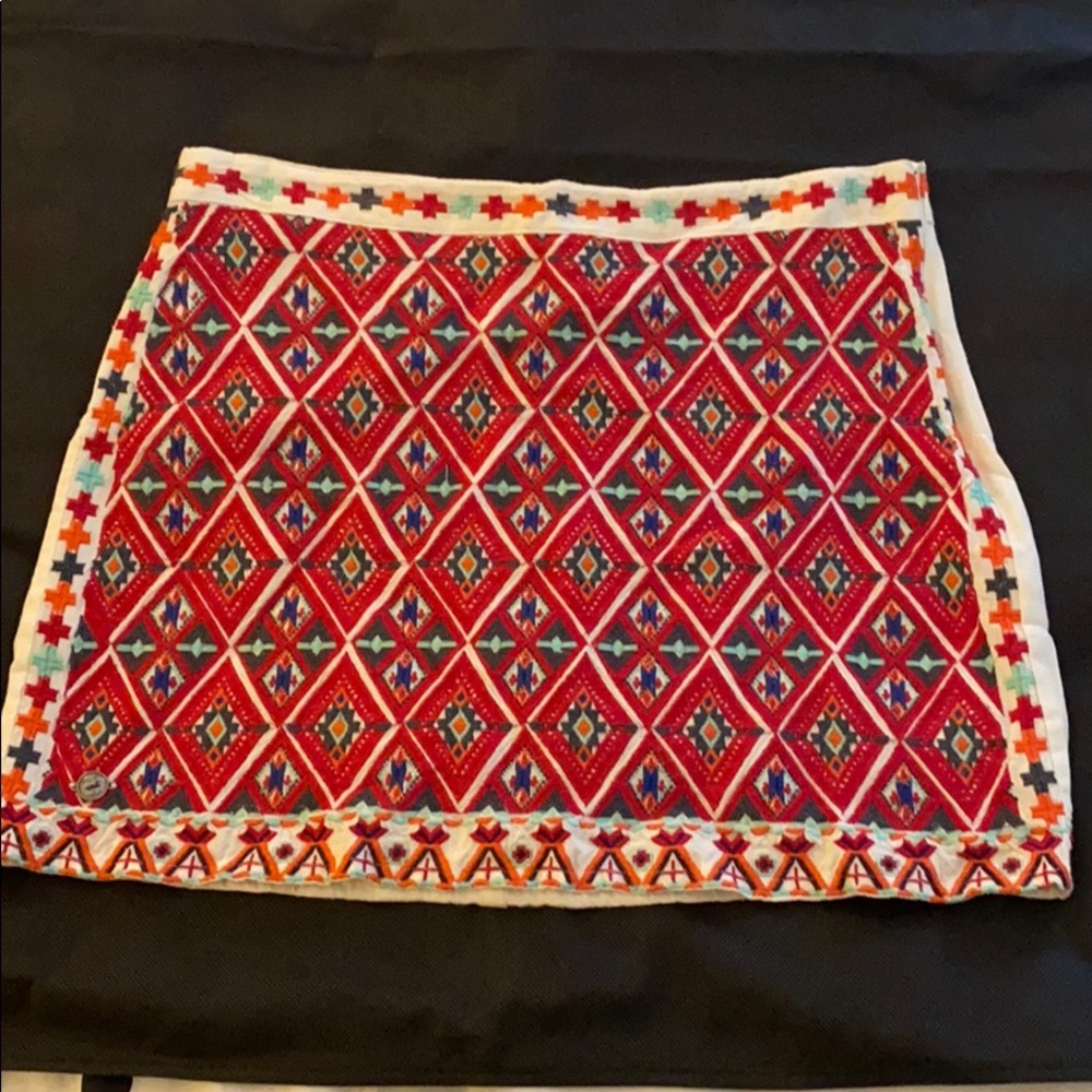 Embroidered mini skirt